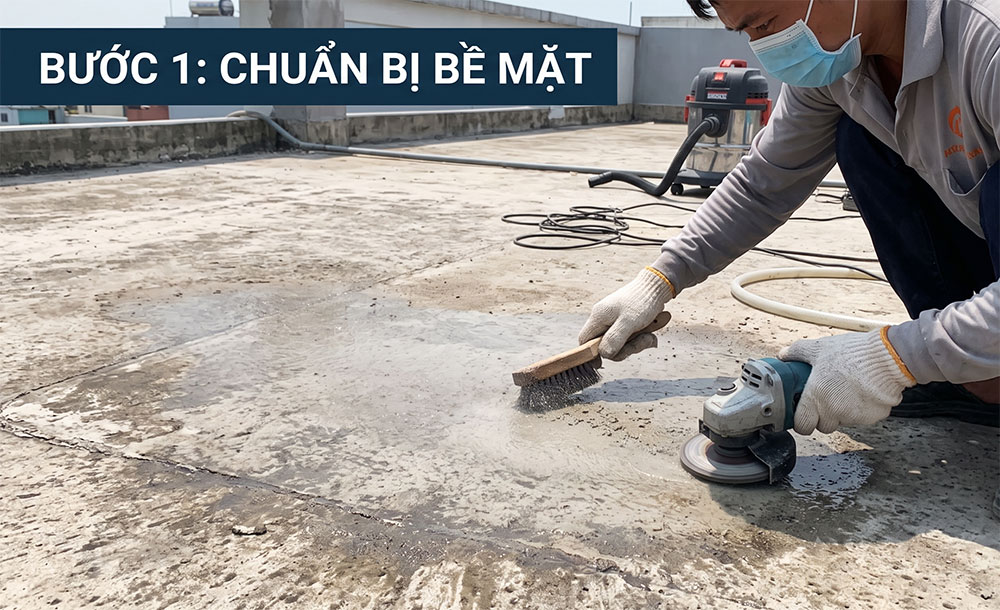 thi công chống thấm xi đúng cách